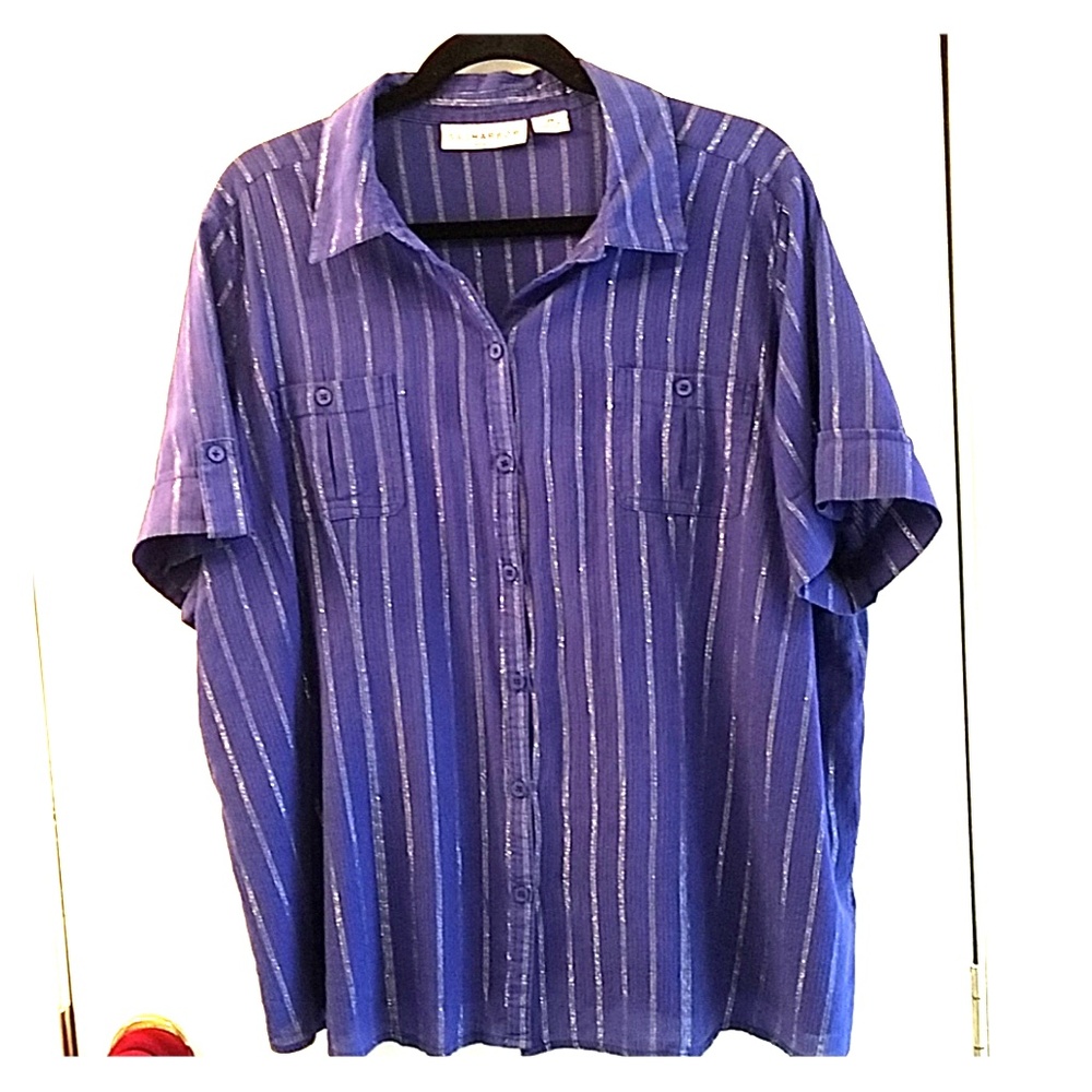 Womans Shirt with button down front and sleeves